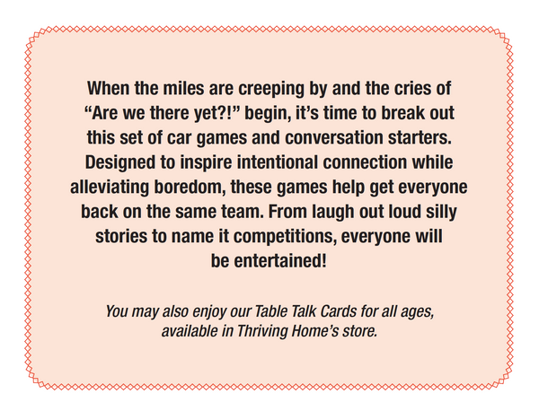 Road Trip Cards: 38 Fun Games and Questions for the Whole Family