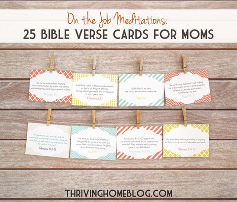 On the Job Meditations for Moms: 25 Bible Verse Cards