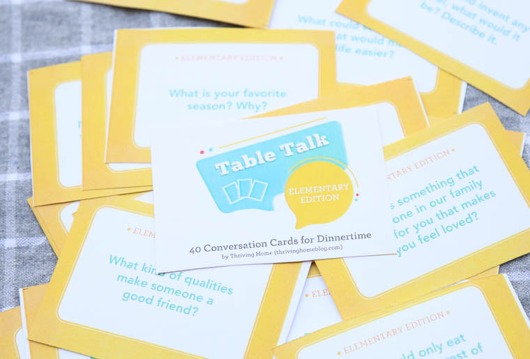 Table Talk Cards: Elementary Edition