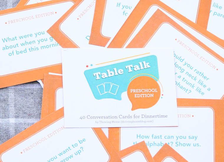 Table Talk Cards: Preschool Edition